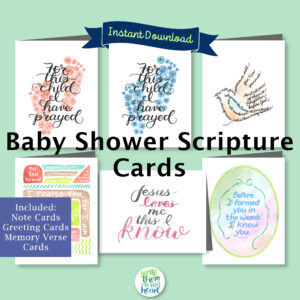Printable Bible Verse Greeting Cards - Write Them On My Heart