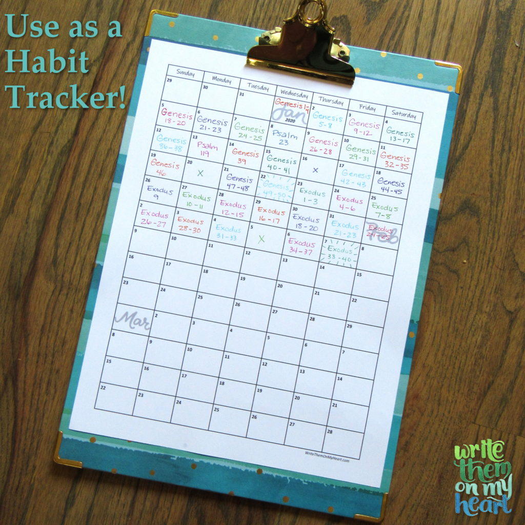 Yearly Calendar can be a habit tracker!