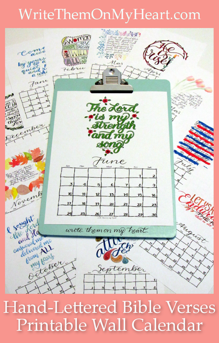 Need a printable wall calendar with hand-lettered monthly Bible verses? Speaking of calendar, let's discuss the B.C. and A.D. timeline with Christ at the center!
