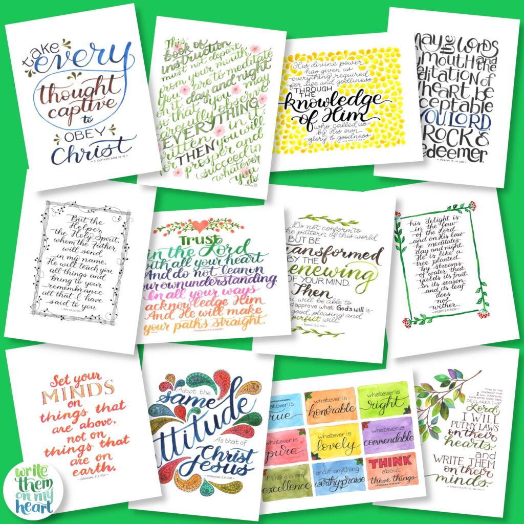 Captive Thoughts Scripture Memory Cards