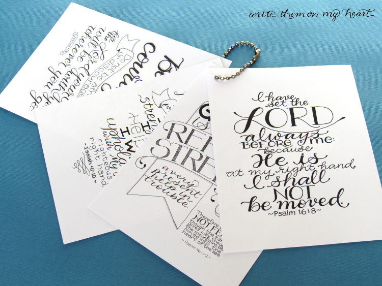 Memory Verse Cards - How to display printables