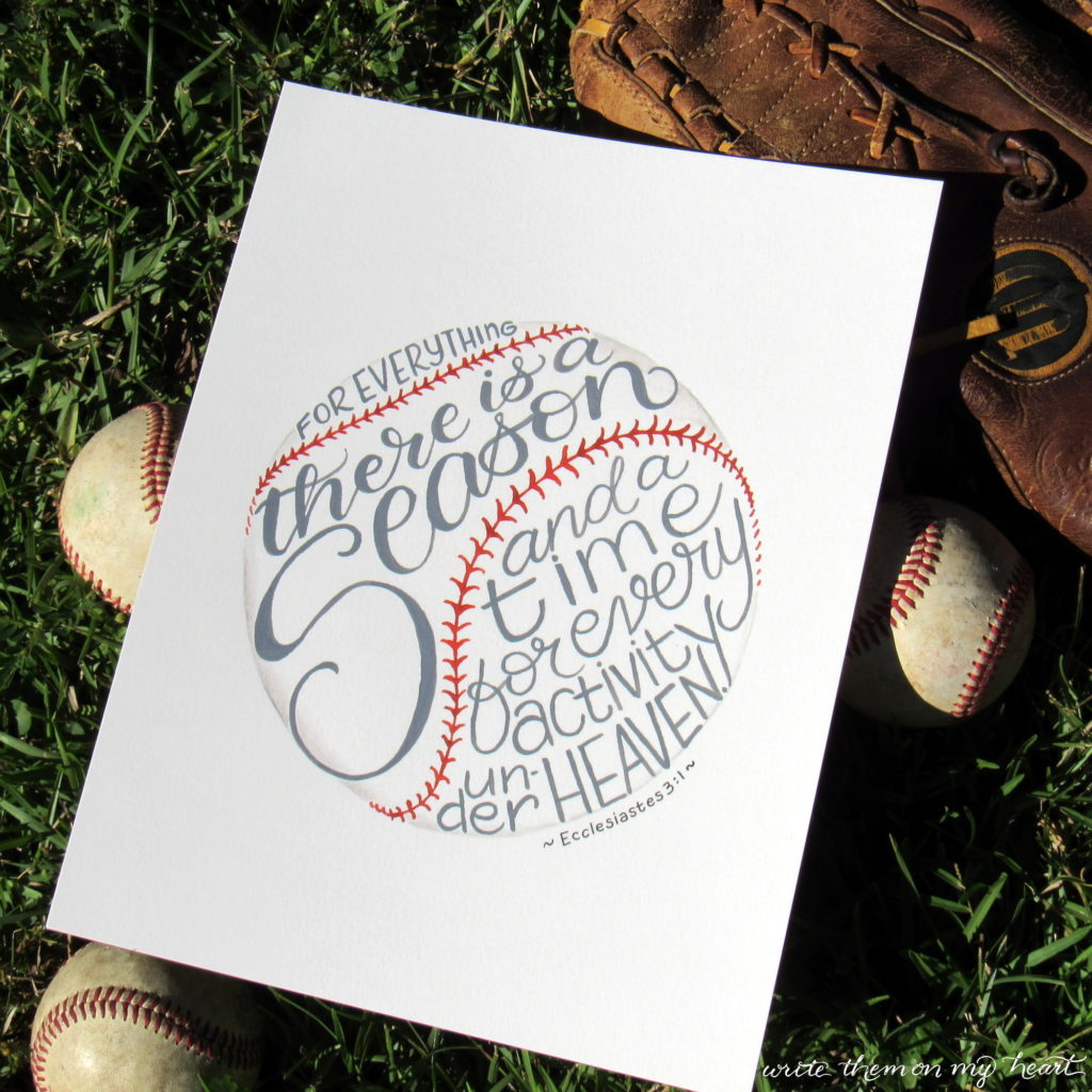 Baseball Scripture Art