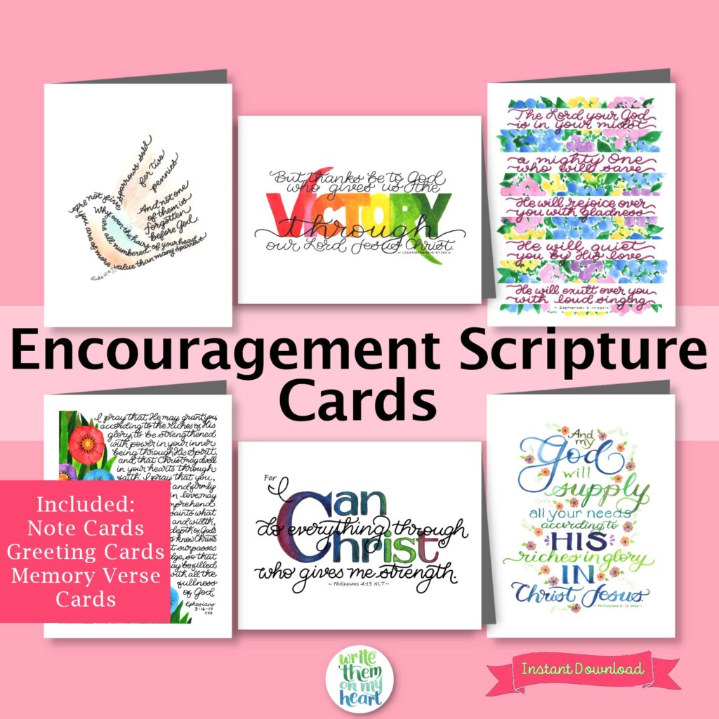 Encouragement Scripture Cards