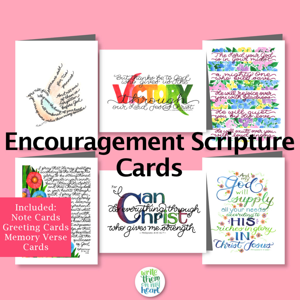 Encouragement Scripture Cards