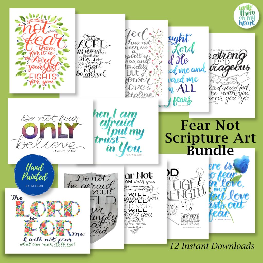 Fear Not Scripture Art Bundle