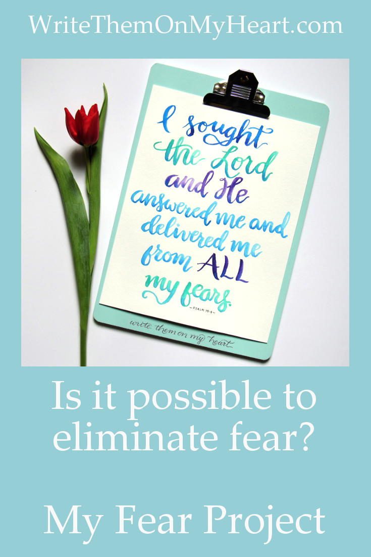 Is it possible to eliminate fear? What does the Bible say? My Fear Project #1