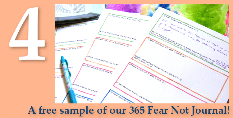 Free Gifts - Free Sample of our Fear Not Journal