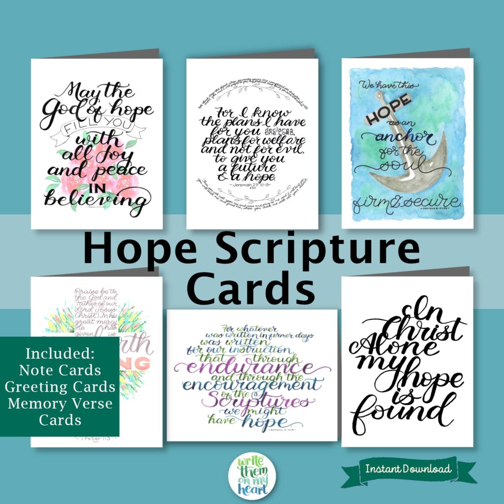 Hope Scripture Art Card Set