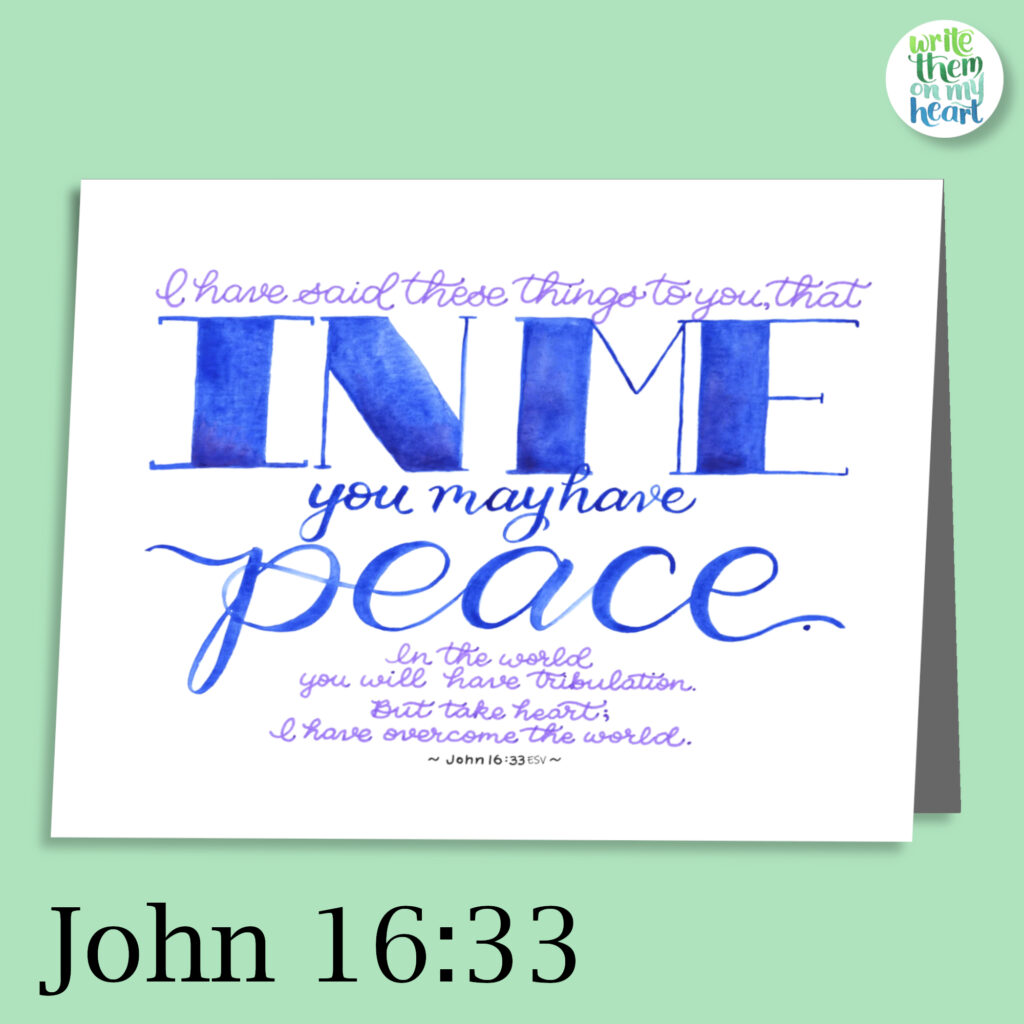 John 16:33 Scripture Art Card