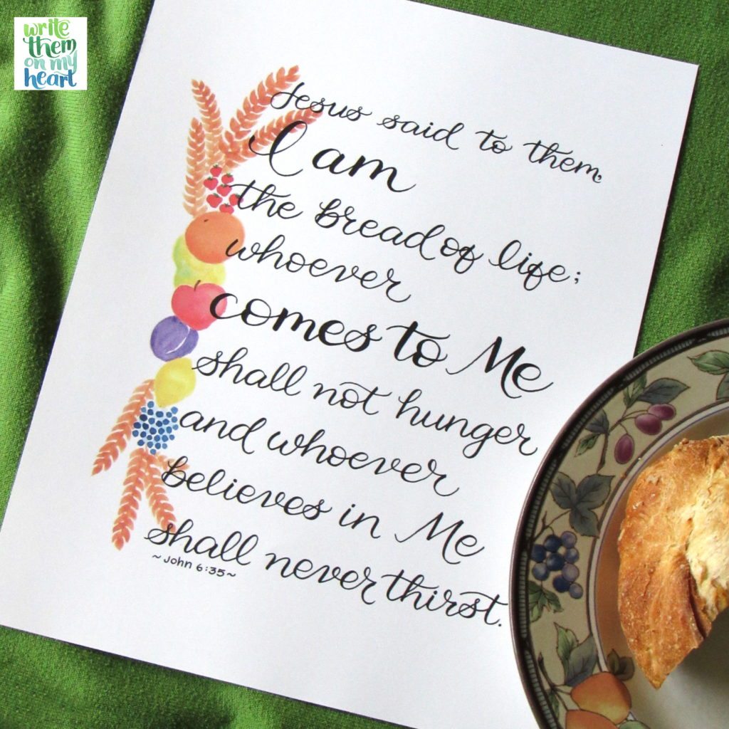 John 6:35 Printable - I AM the bread of life.