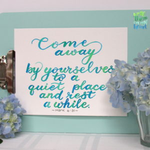 Mark 6:31 - One of the Scripture Art printables for every room of your house