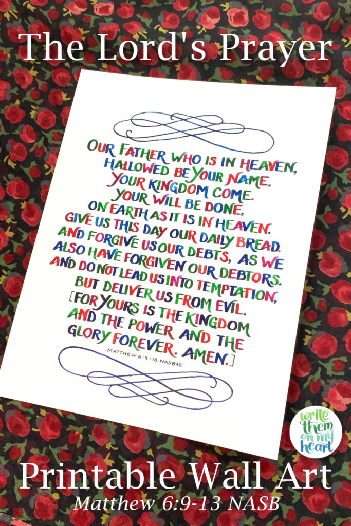 The Lord's Prayer printable Wall Art 