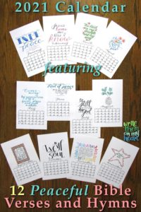 2021 Christian Printable Calendars - Write Them On My Heart