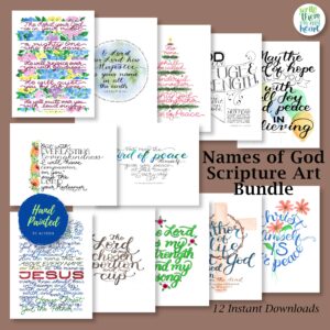 Names of God Scripture Art Bundle