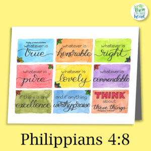 Philippians 4:8 Scripture Art