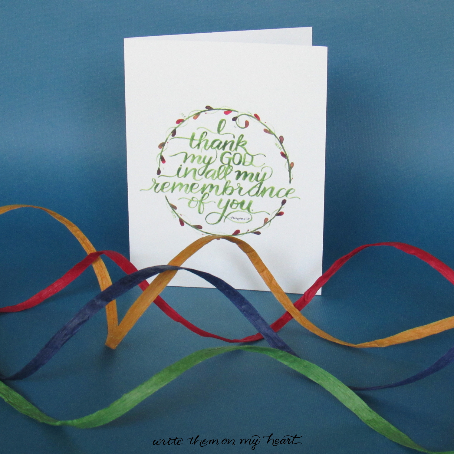 Printable Bible Verse Greeting Cards - Write Them On My Heart