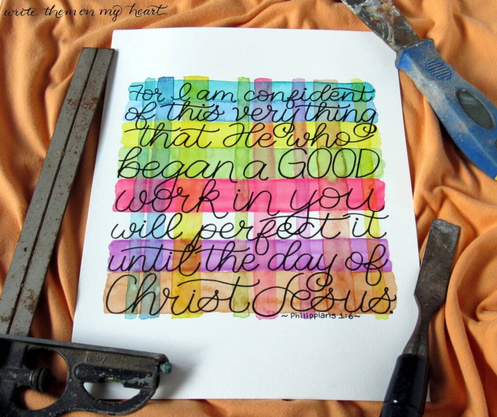 Philippians 1:6 Scripture Art