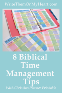 At last - a Weekly Vertical Planner Printable using 8 Biblical time management principles. Seize your week with this watercolor Christian weekly planner!
