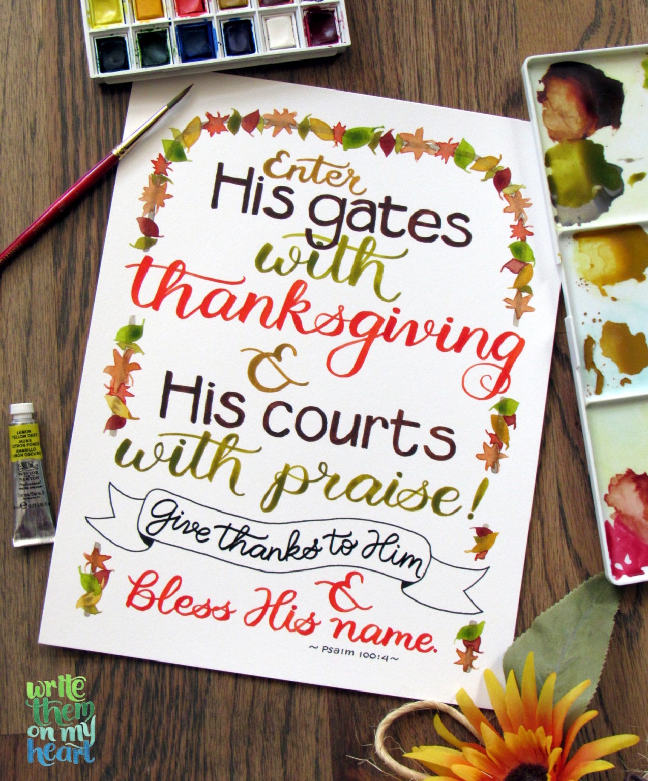 Printable Bible Verse Greeting Cards - Write Them On My Heart