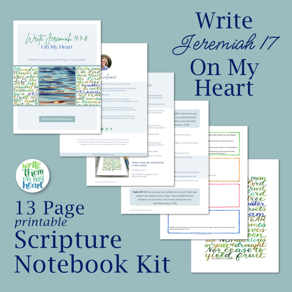 Write Jeremiah 17 On My Heart Scripture Notebook Kit