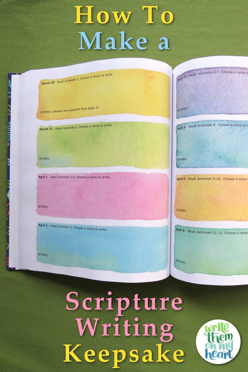 How To Make a Scripture Writing Keepsake - Write Them On My Heart