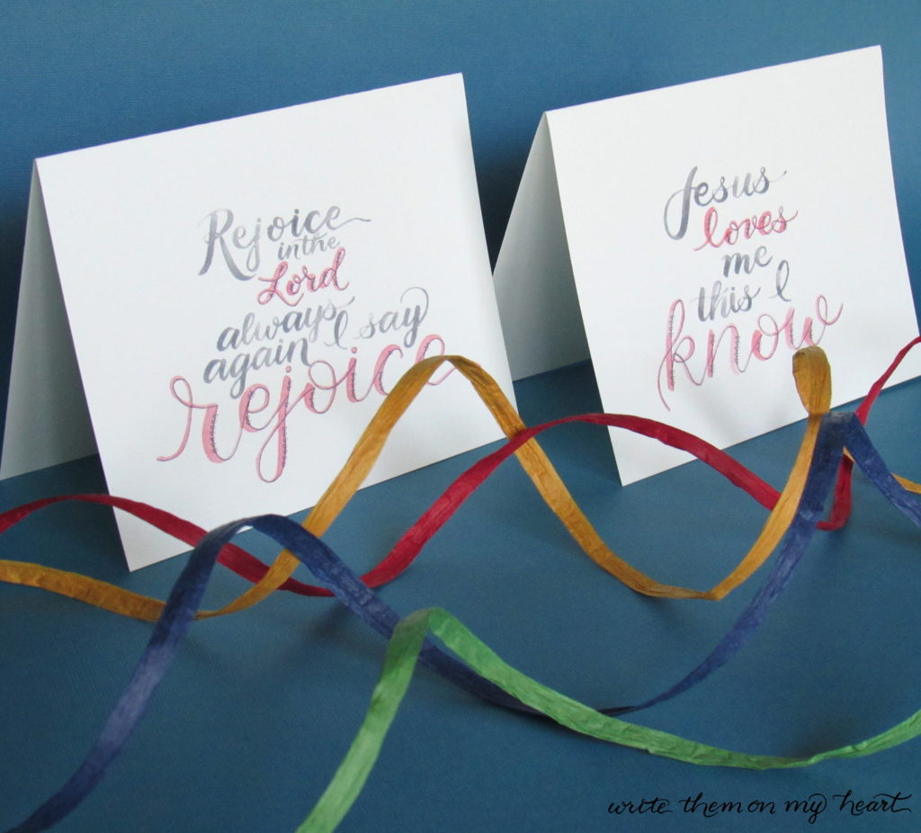Printable Greeting Cards - Sunday School Songs