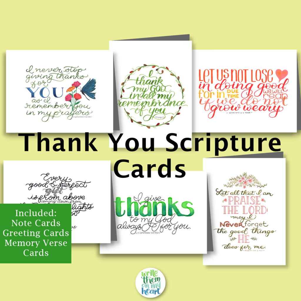 Thank You Scripture Cards