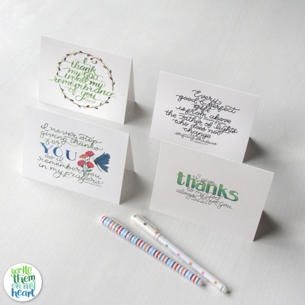 Scripture Thank You Notes - set of 4
