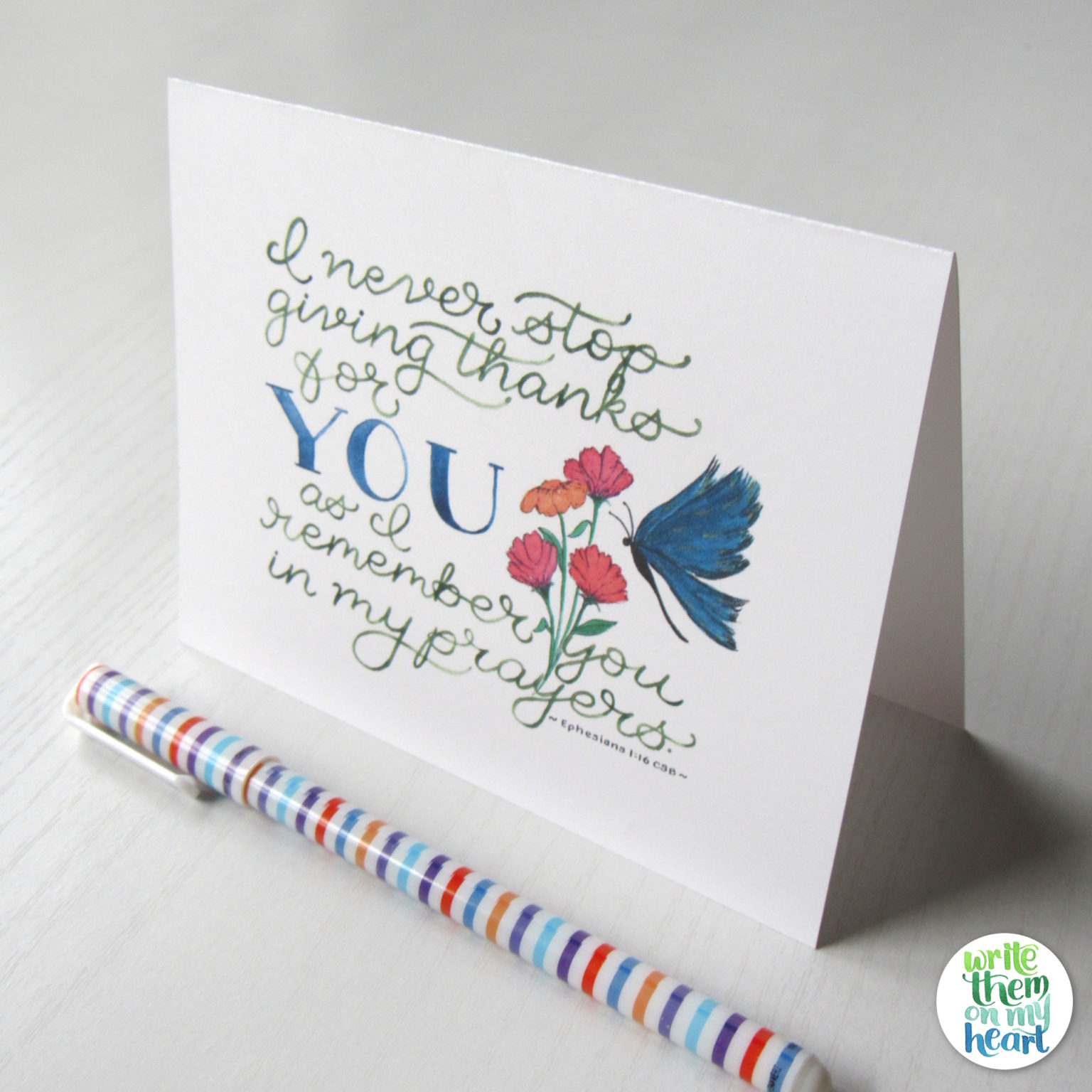 Build Up With Scripture Thank You Notes - Write Them On My Heart