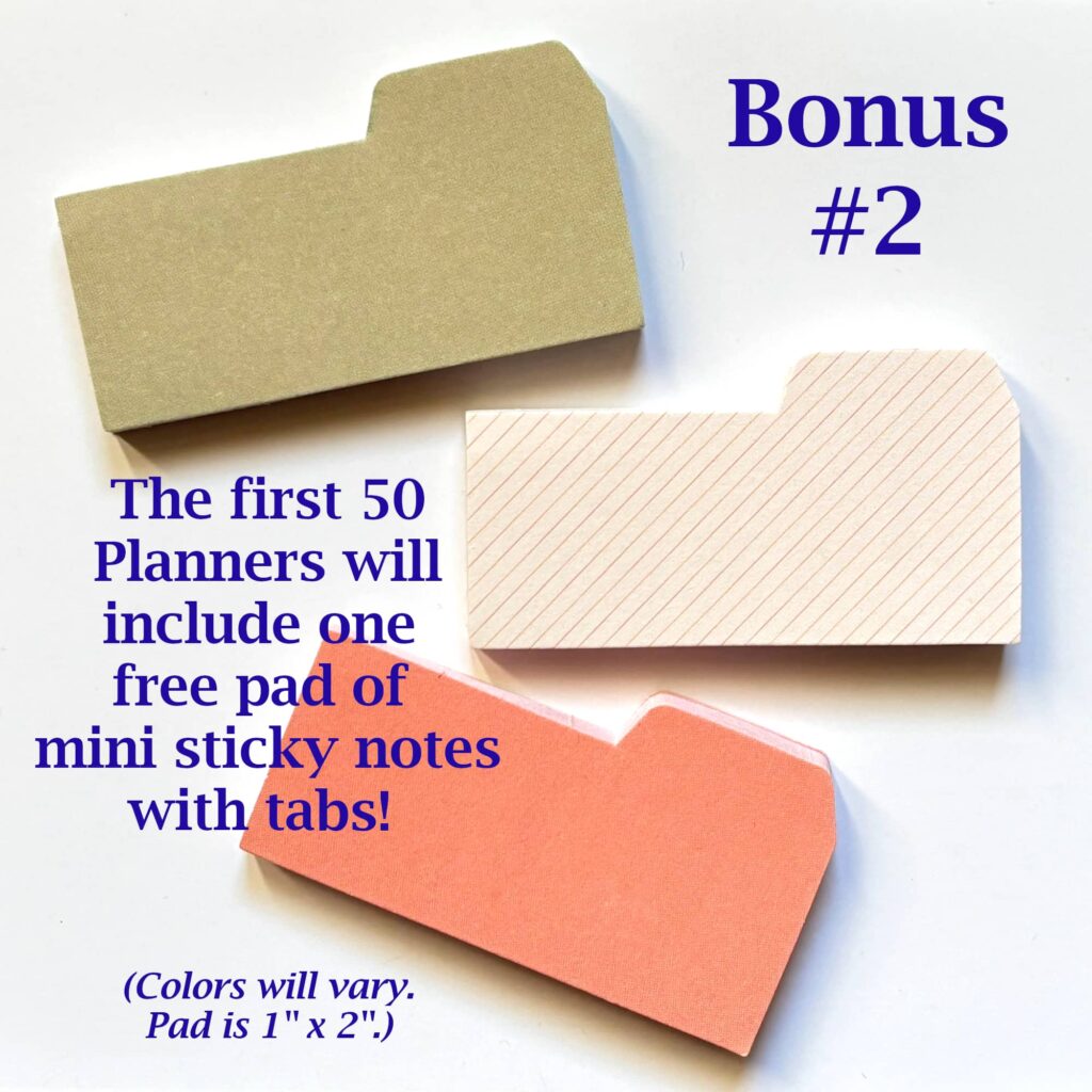 Bonus mini sticky notes