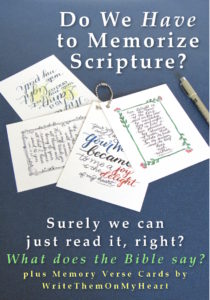 Does God want us to memorize Bible Verses? Does the Bible tell us to? Let's find out!