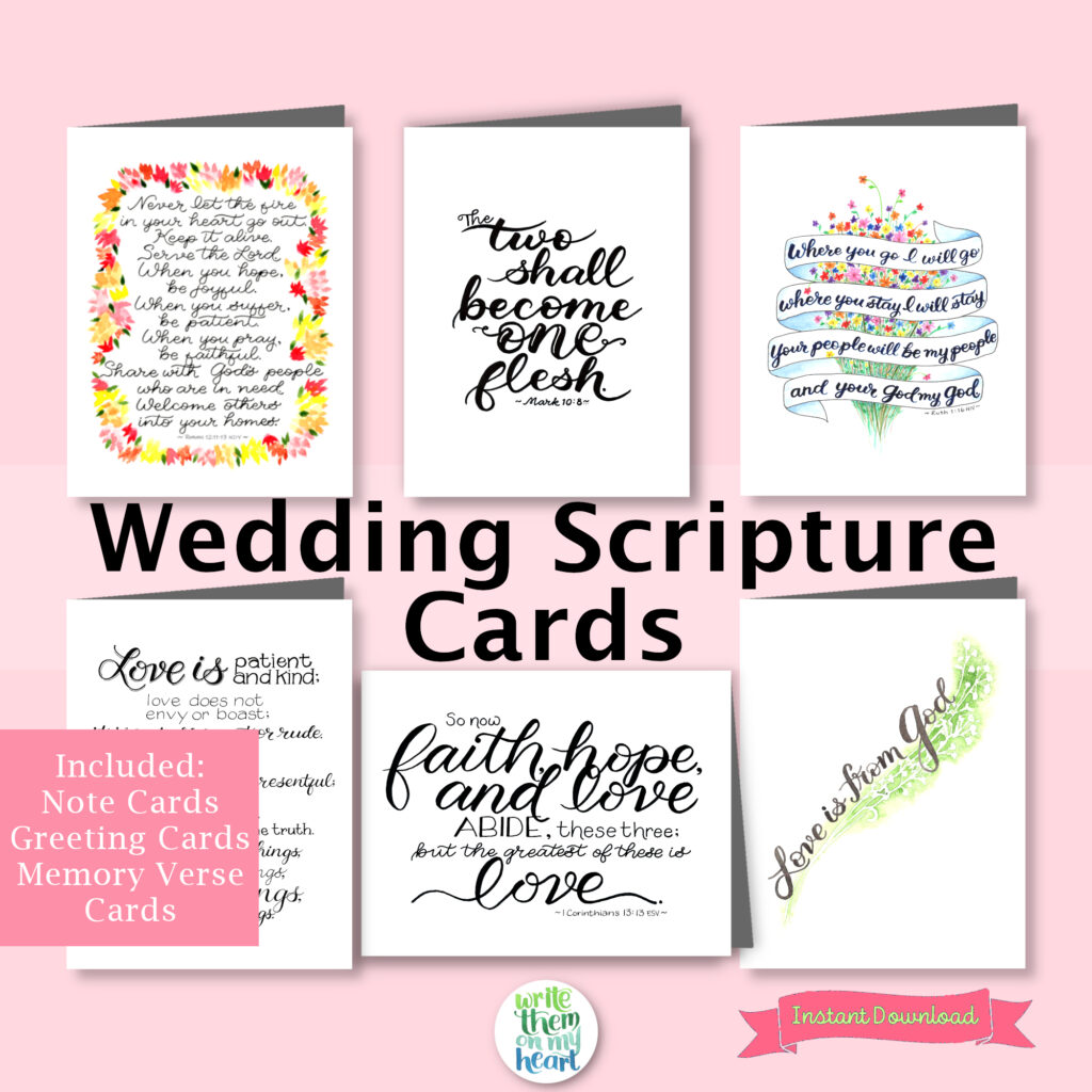 Wedding Scripture Card Set