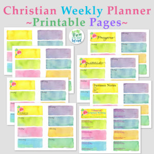 Christian weekly planner printable pages