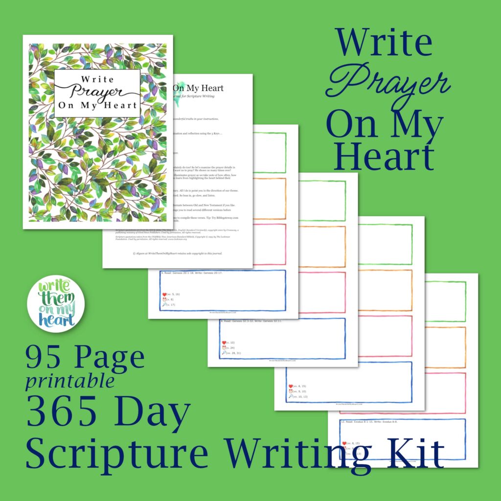 Write Prayer On My Heart Scripture Notebook Kit