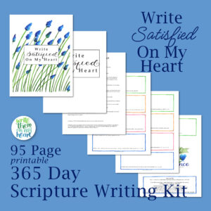 Write Satisfied On My Heart Scripture Notebook Kit