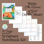 Write The Names of God On My Heart Notebook Kit
