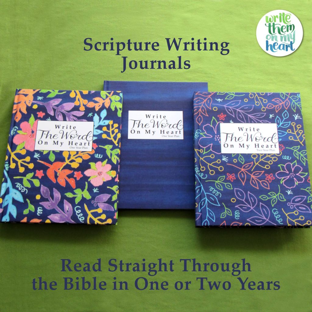 Scripture Writing Journals to read straight through the Bible in 1 or 2 years