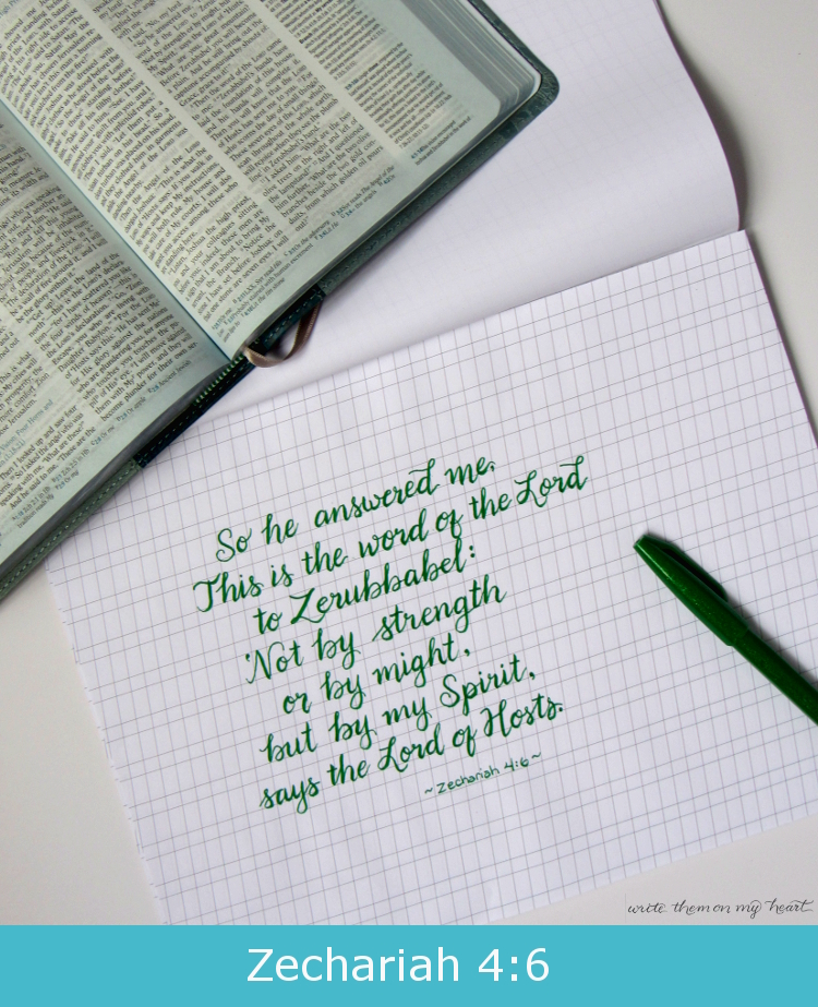 Calligraphy Zechariah 4:6 - Book Review of Audacious by Beth Moore